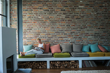 Modern Interior Brick Wall Riverside County, CA